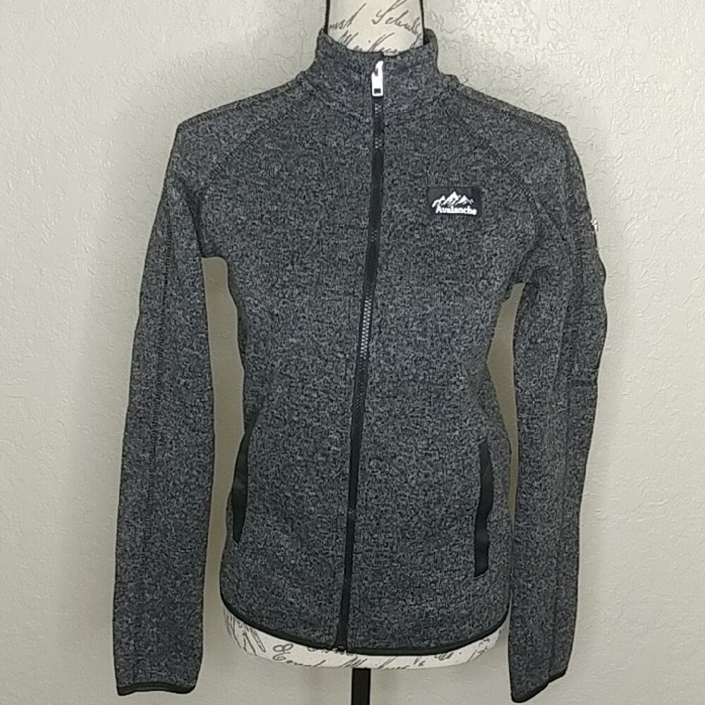 Avalanche Outdoor Supply Company Zip Front Fleece Jacket Gray Size M (10/12)